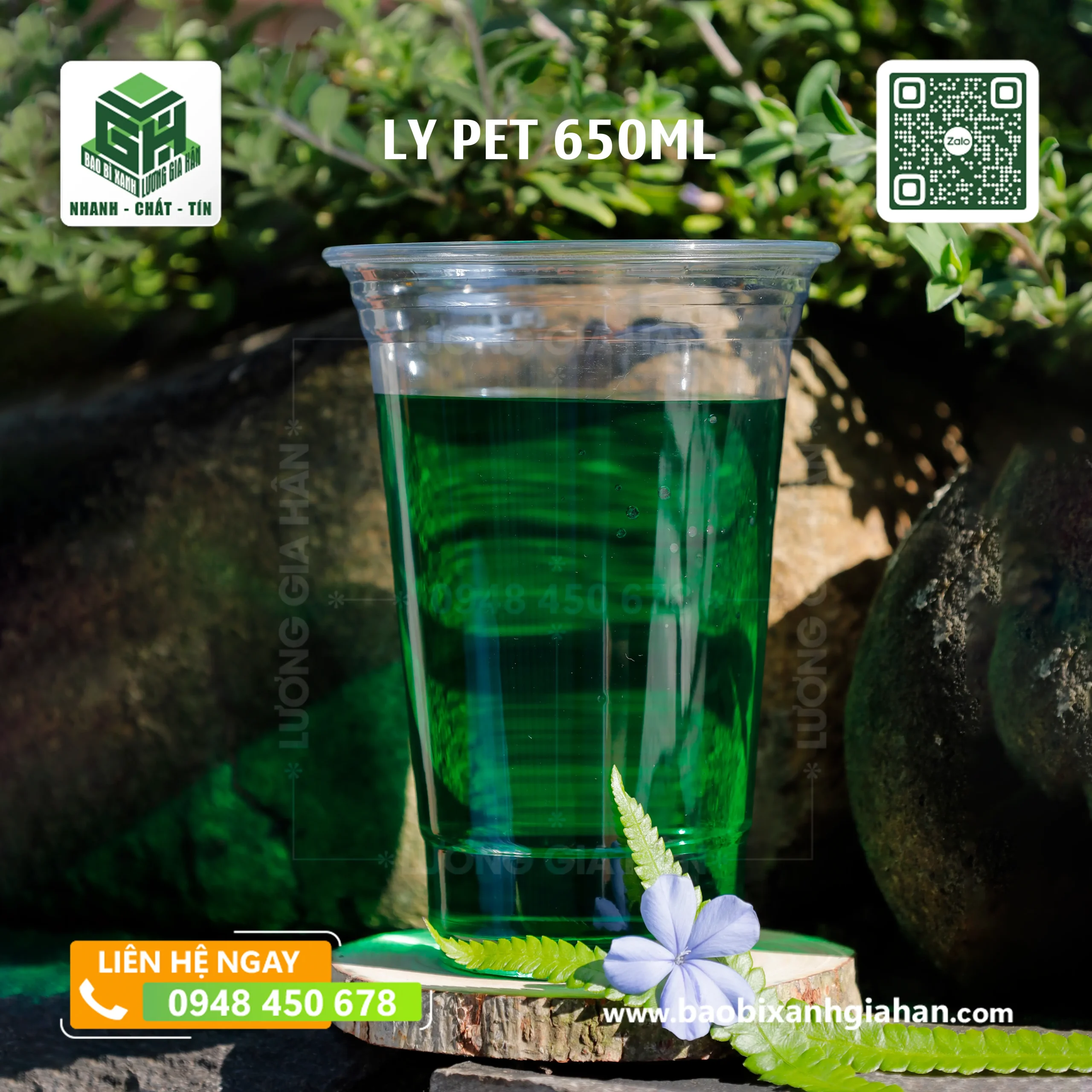 LY PET ĐÁY BẰNG 650ML – MỘT SIZE “CÂN” HẾT MENU QUÁN NƯỚC